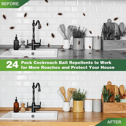 Cockroach Killer Gel – Pack of 24| No Spray | Kills in 3 Days