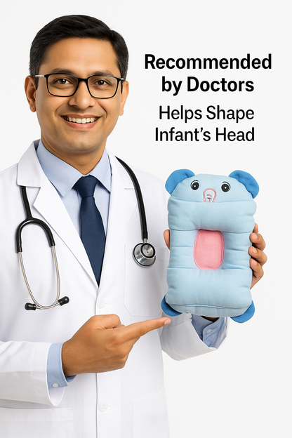 Head Shaping Baby Pillow – Ayurvedic Mustard Filling | 0–12M Ergonomic Support